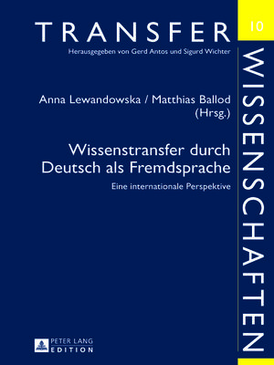 cover image of Wissenstransfer durch Deutsch als Fremdsprache